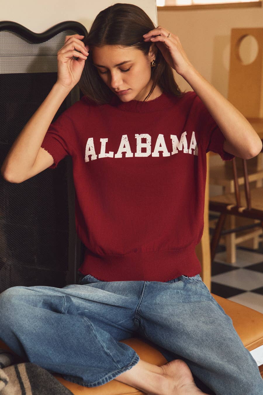 Short-sleeve Alabama Knit Top