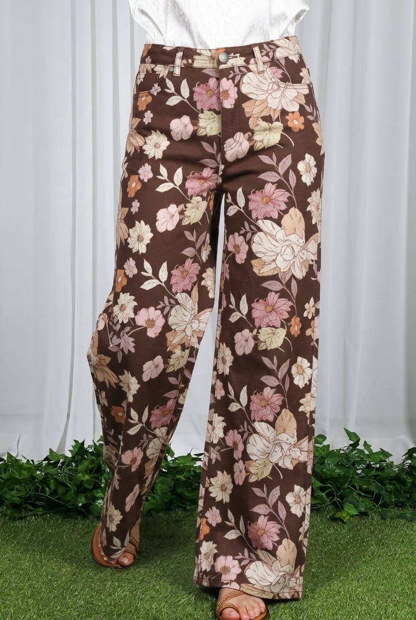 Floral Straight Leg Jeans
