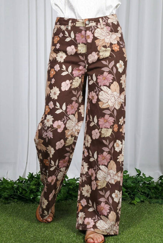 Floral Straight Leg Jeans