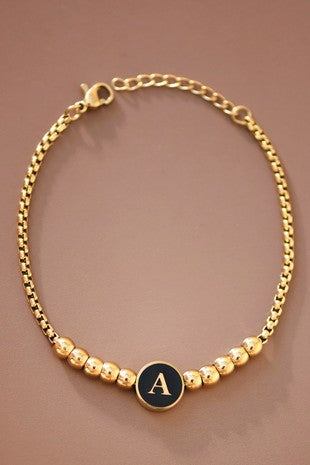 Initial Bead Bracelet