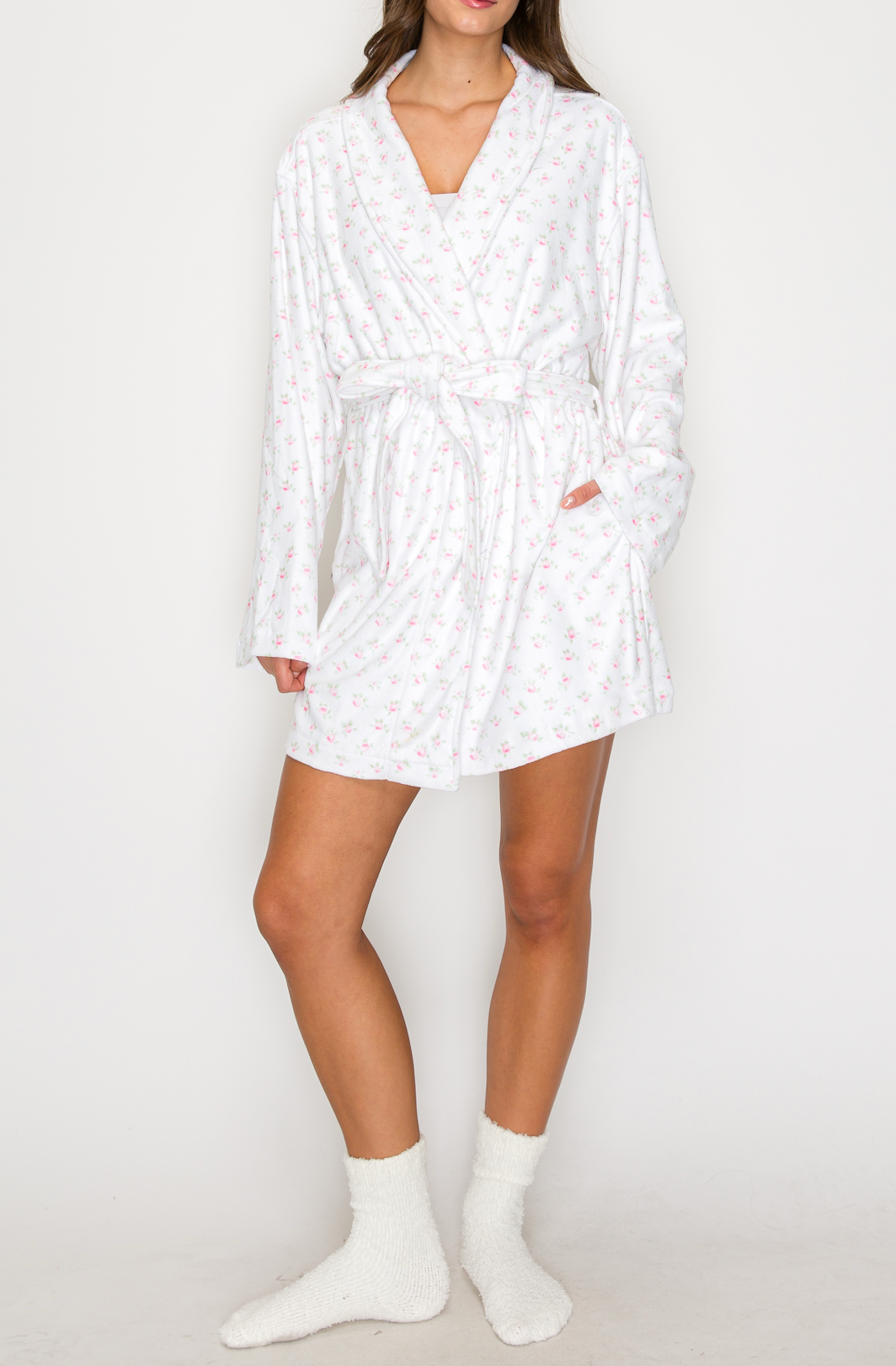 Flower Print Robe