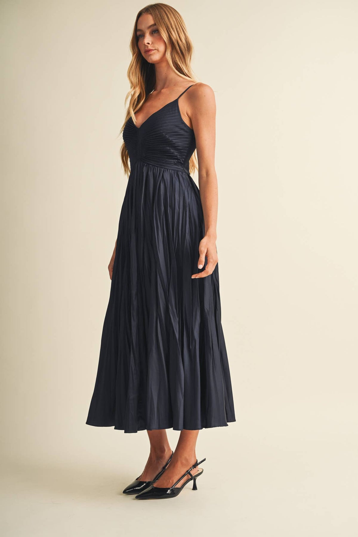Smocked Back Poplin Dress
