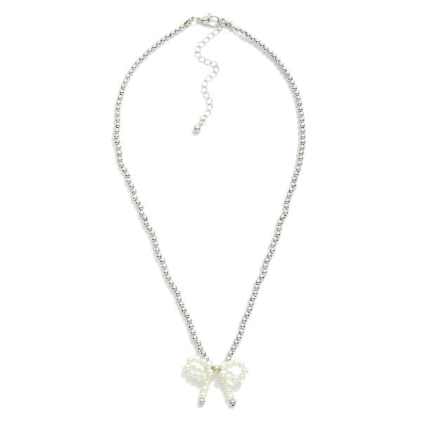 Pearl Bow Necklace