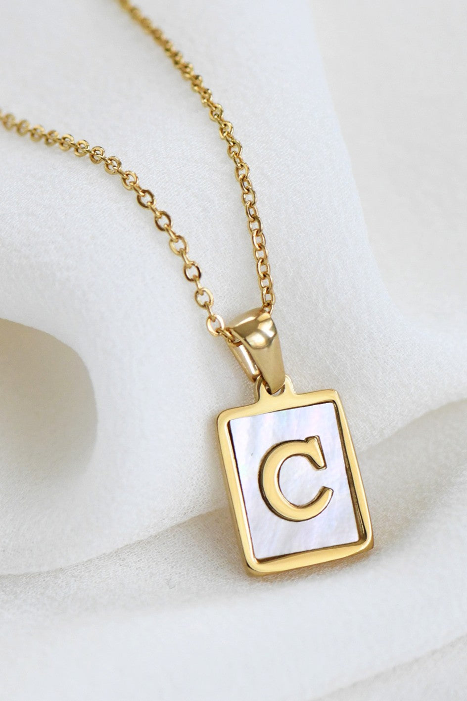 Initial Tag Necklace