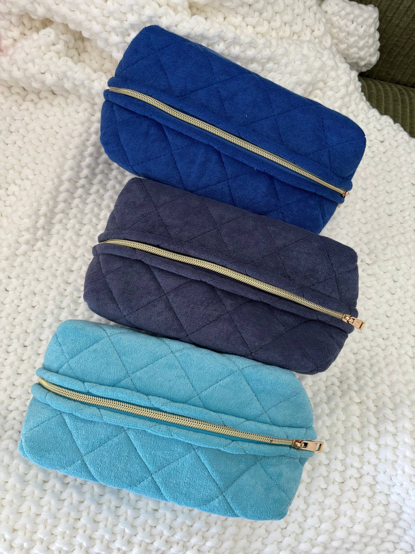 Terry Quilted Make Up Bag