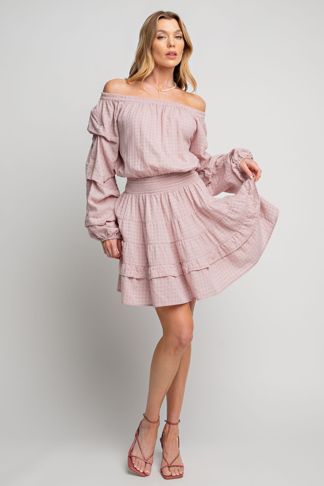 Off Shoulder Ruffle Dress