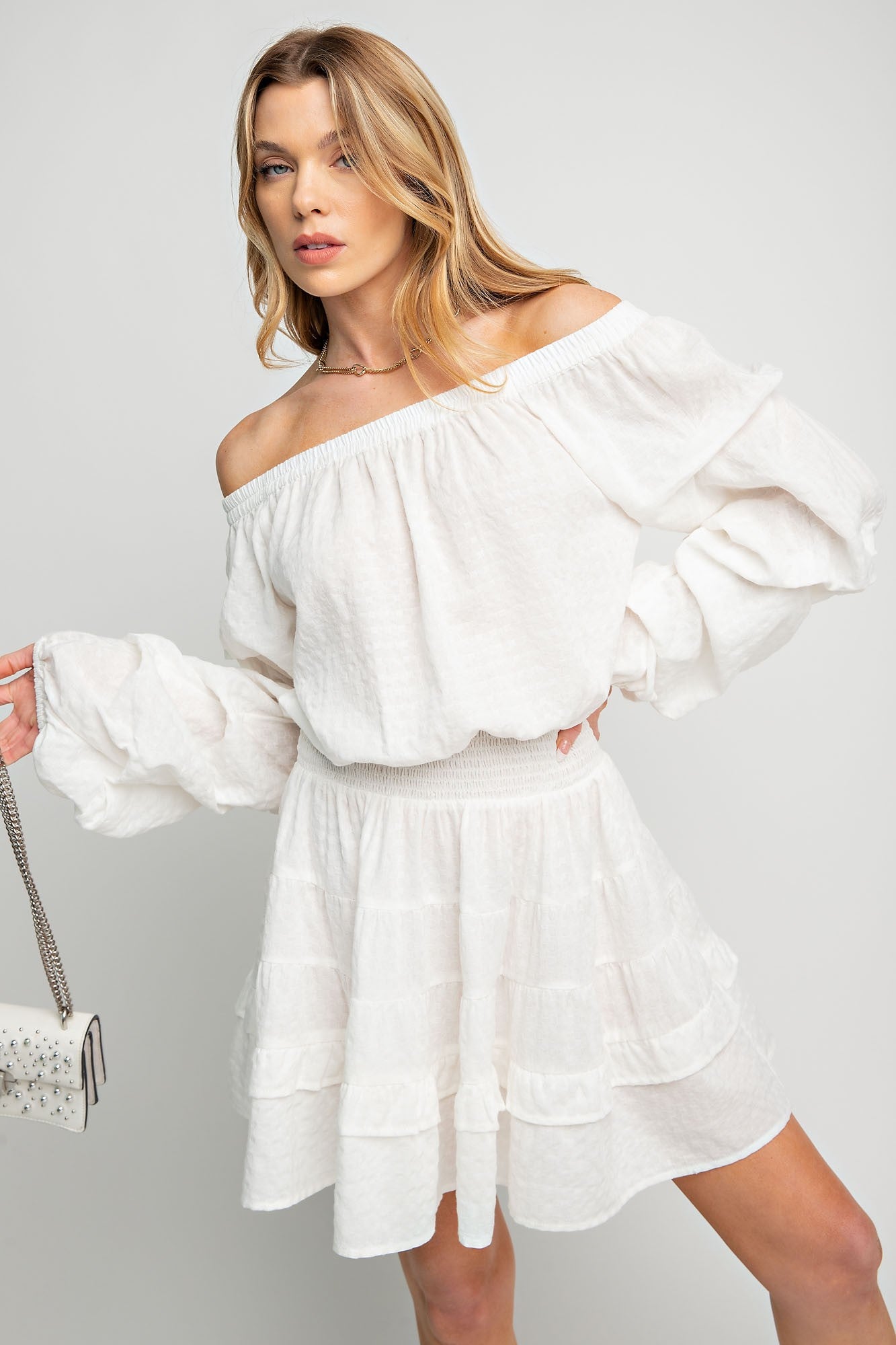 Off Shoulder Ruffle Dress