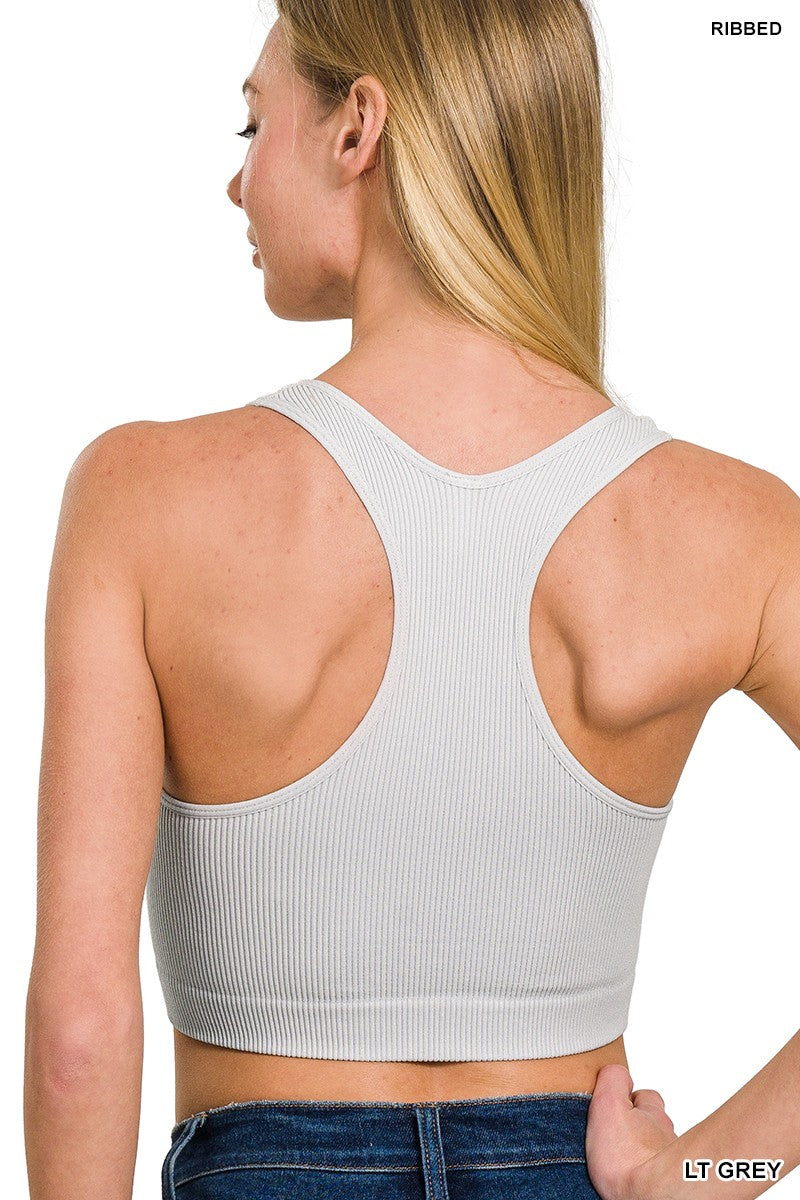 Ribbed Racerback Bra Top