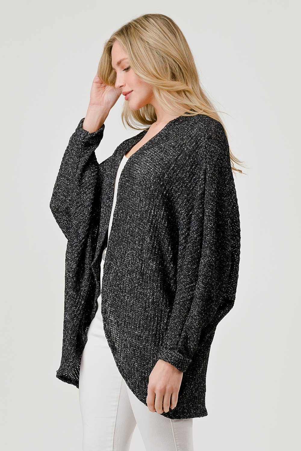 Black Dolman Cardigan