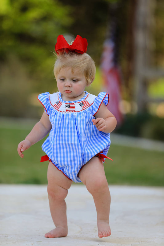 Flag Smocked Bubble