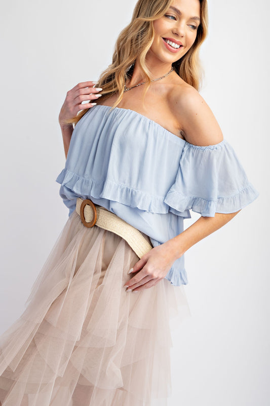 Ruffle Off Shoulder Top