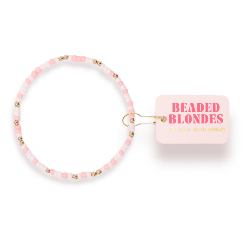 Light Pink & White Sprinkle Bracelet