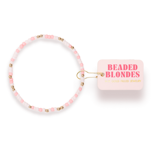 Light Pink & White Sprinkle Bracelet