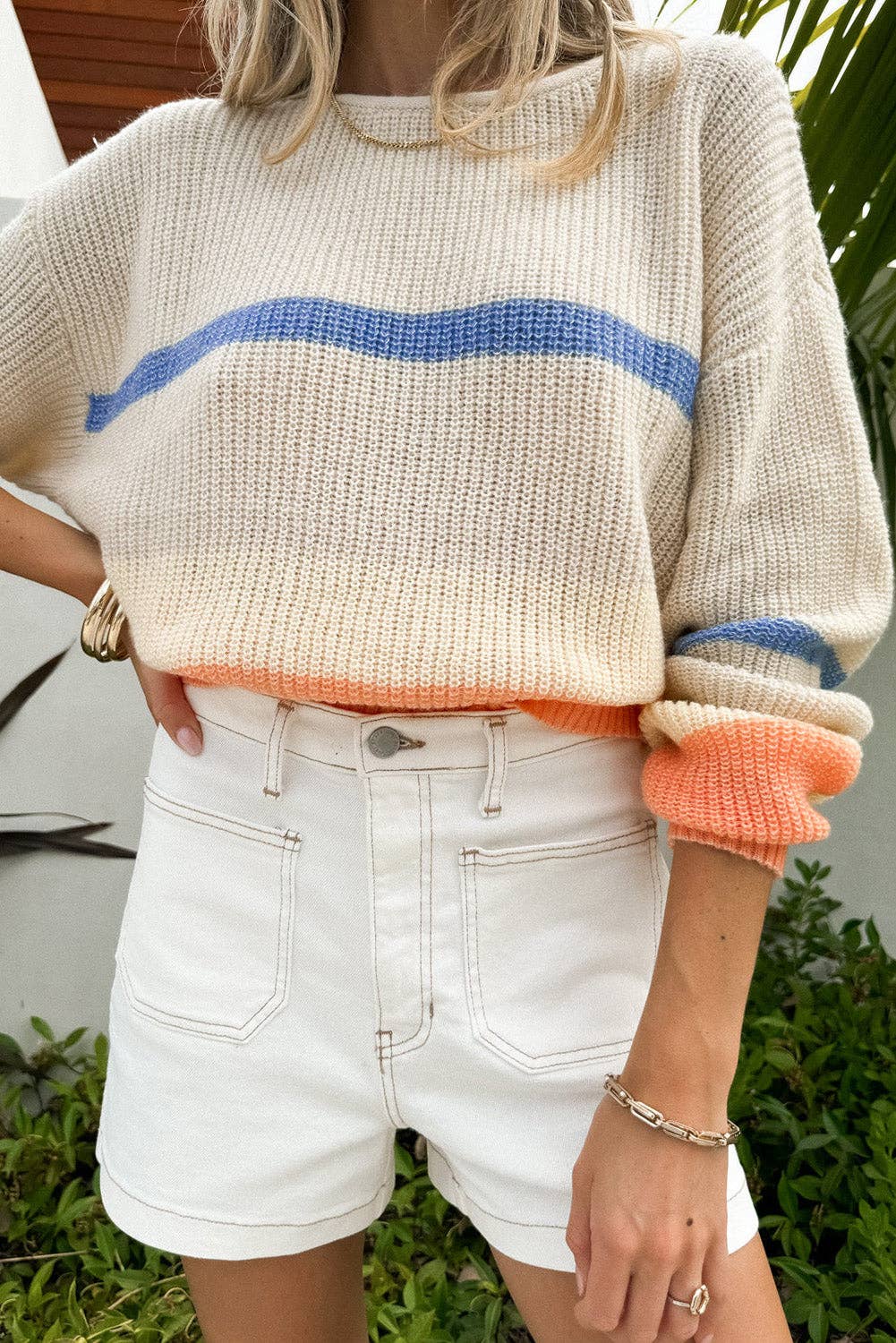 Colorblock Stripe Sweater