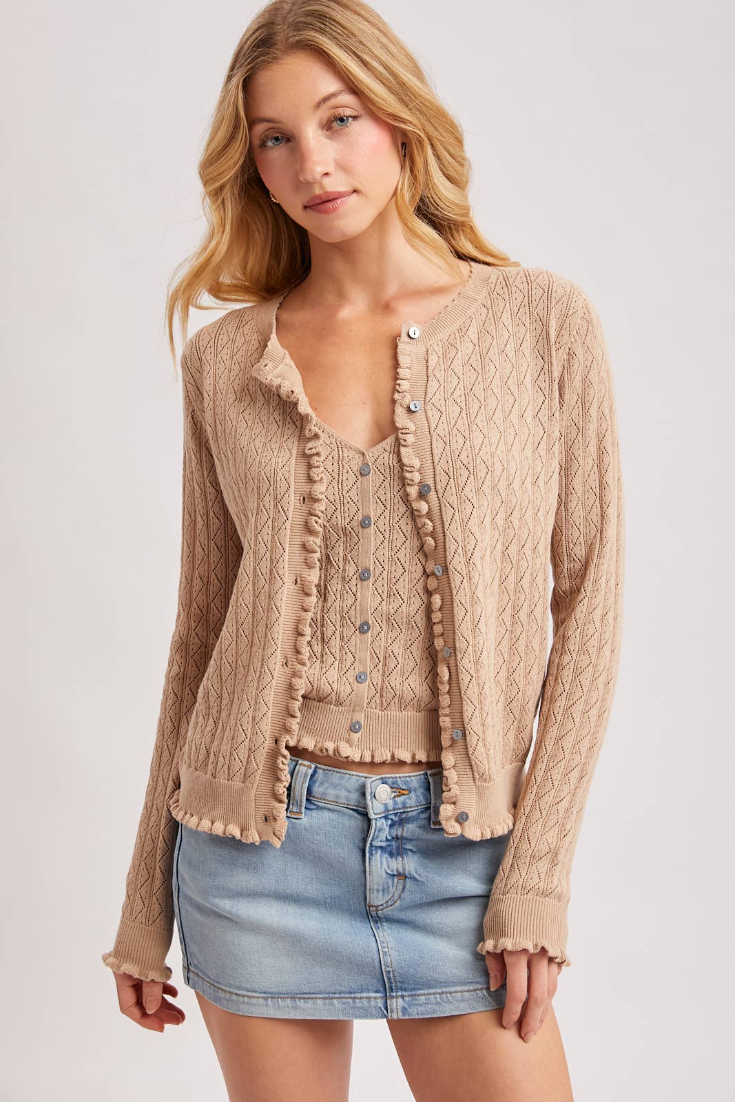 POINTELLE KNIT CAMI