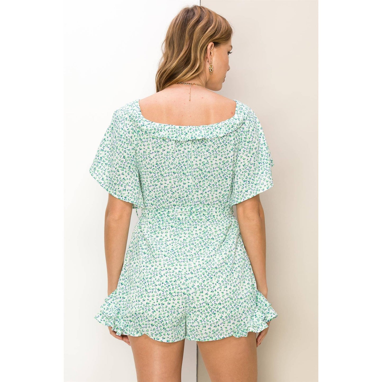 HF23E948-FLORAL-PRINT RUFFLED ROMPER