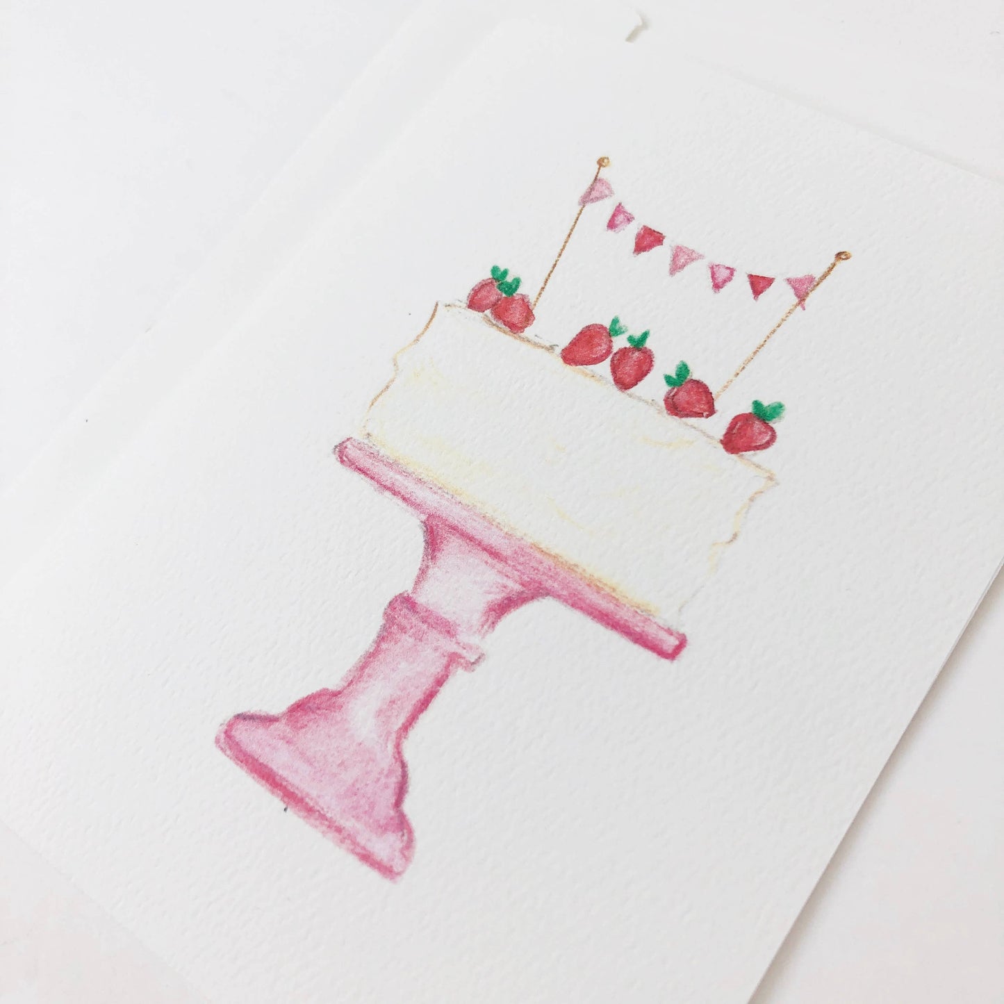 Strawberry Cake Birthday Card
