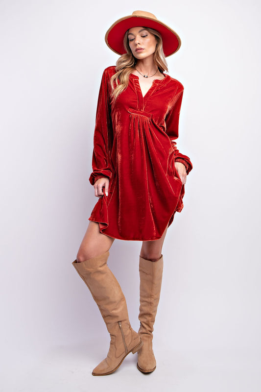 Velvet Tunic Dress Plus