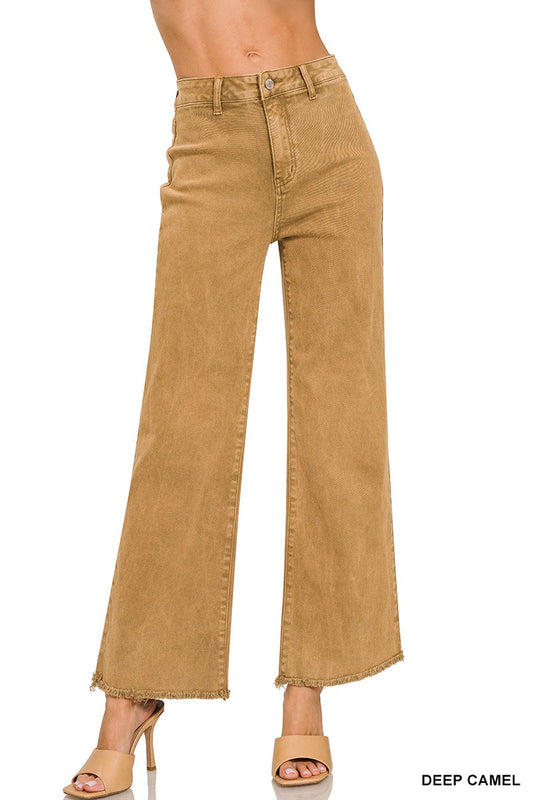 Acid Washed Straight Leg Pants