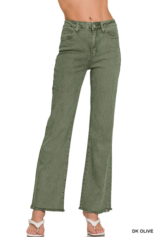 Acid Wash Wide Leg Pant