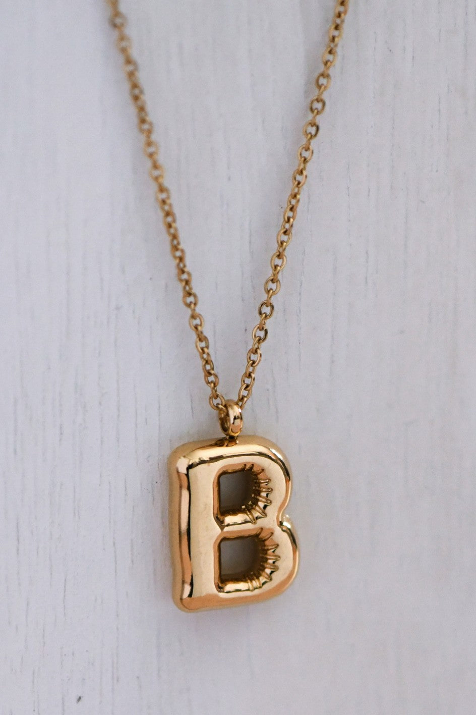 Chunky Bubble Letter Necklace