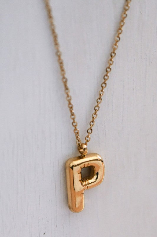 Chunky Bubble Letter Necklace