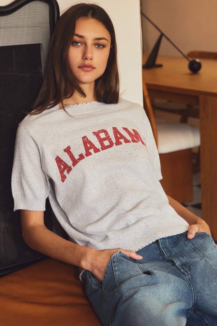 Short-sleeve Alabama Knit Top