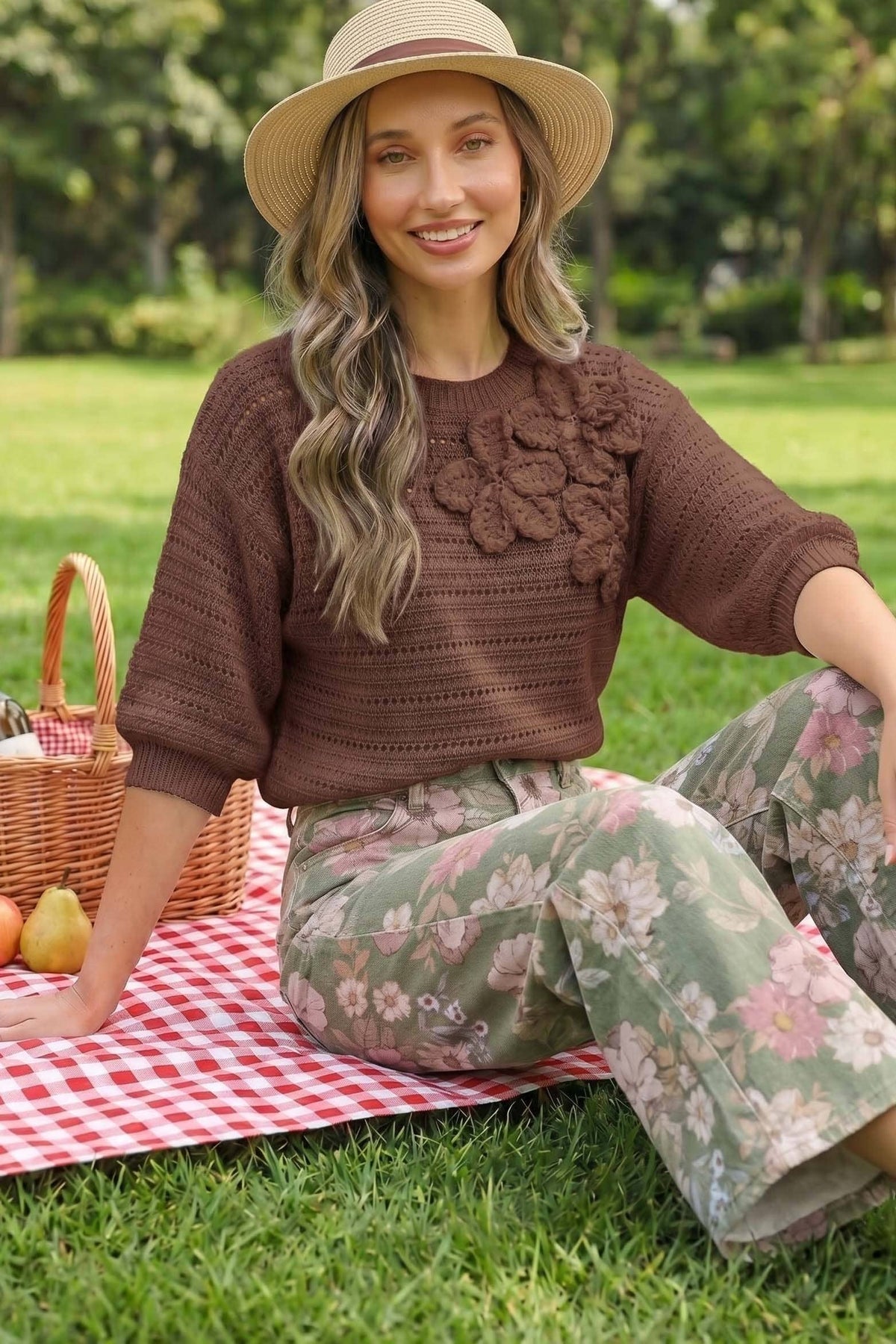 Floral Straight Leg Jeans