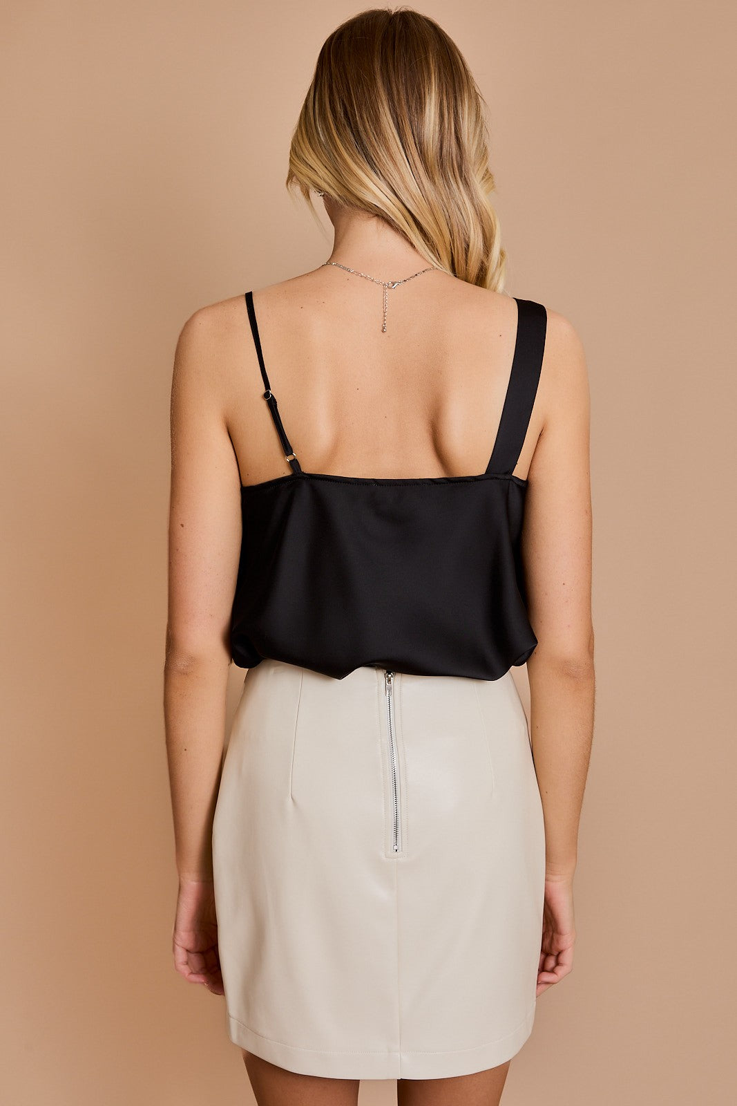 Cowl Neck Sleeveless Bodysuit