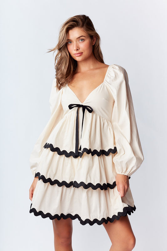 Tiered Dress w/Ribbon