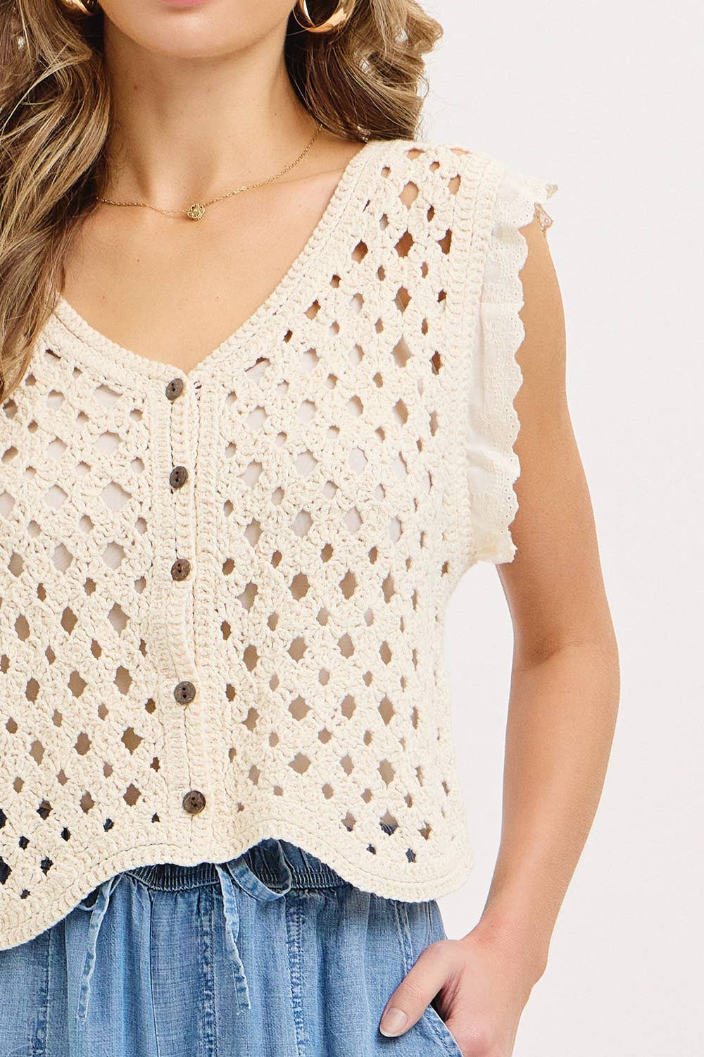 CROCHET KNIT TOP