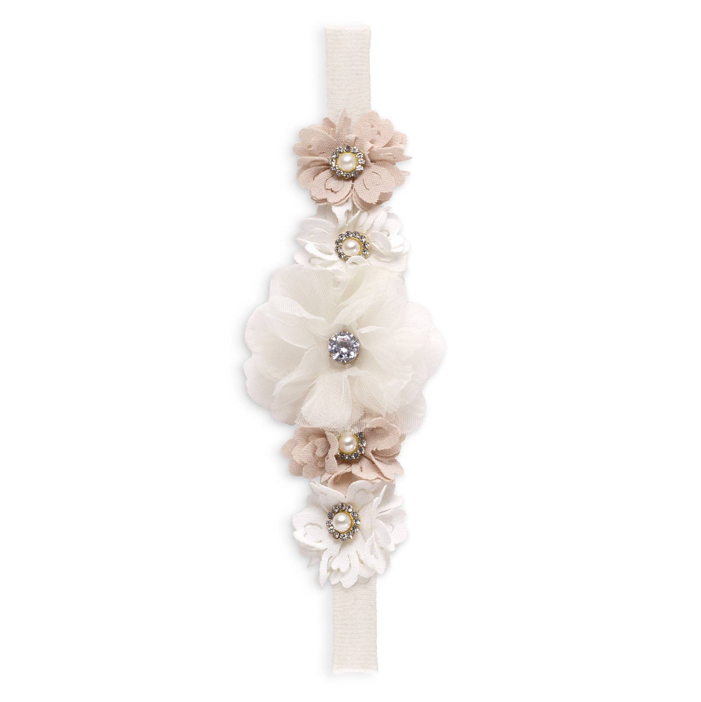 Headband Flowers  & Pearls