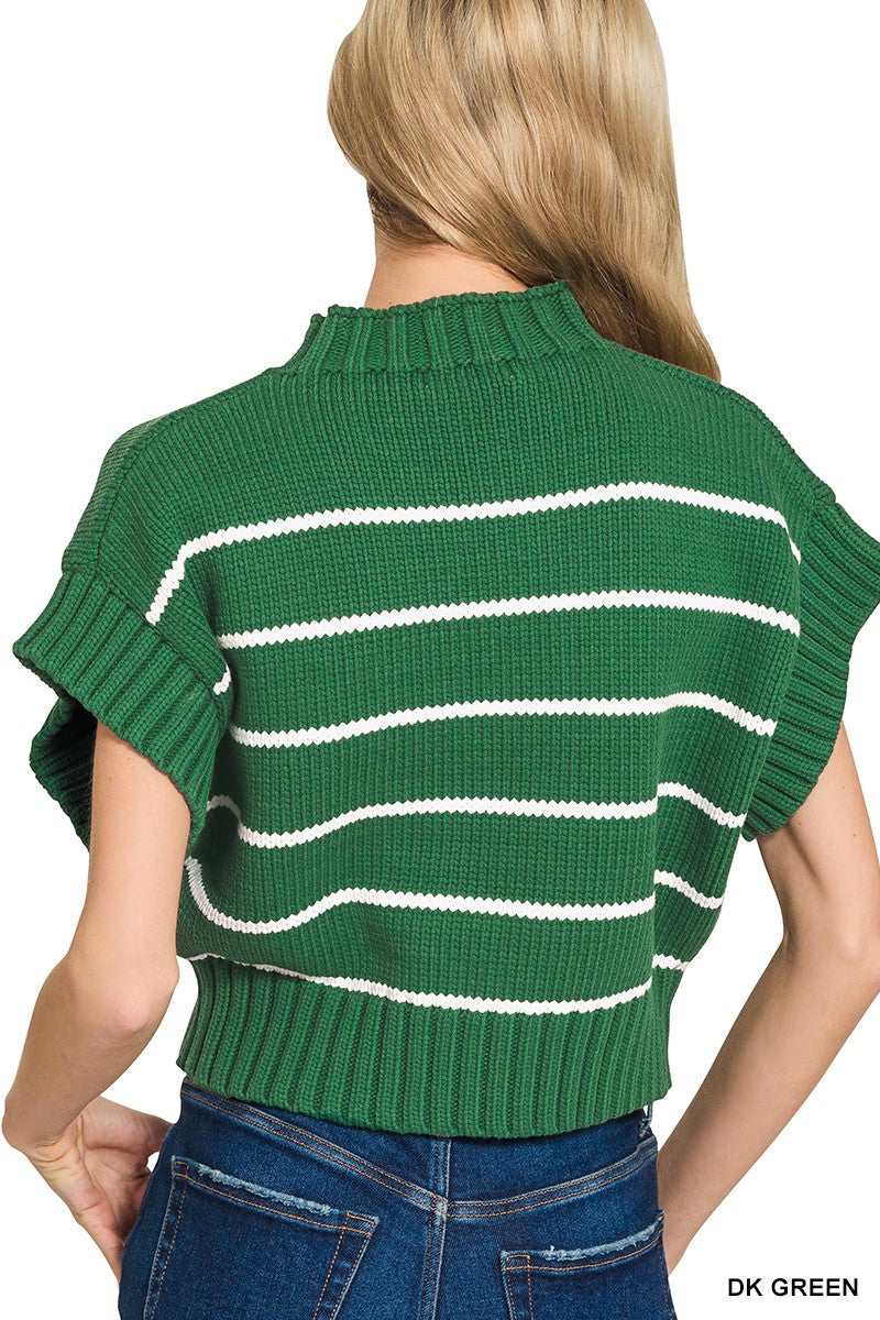 Dk Green Mock Neck Sweater