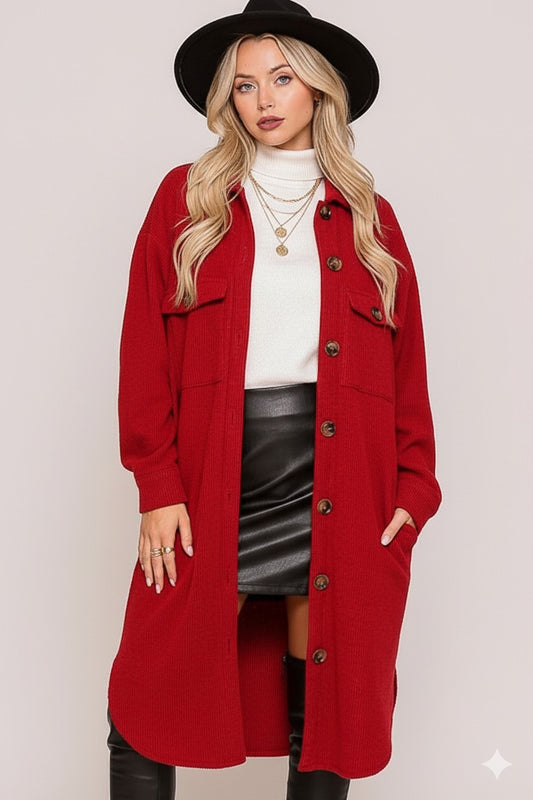 Oversized Waffle Jacket