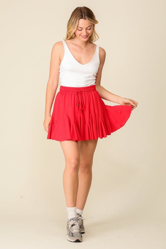 Ruffled Flowy Skort