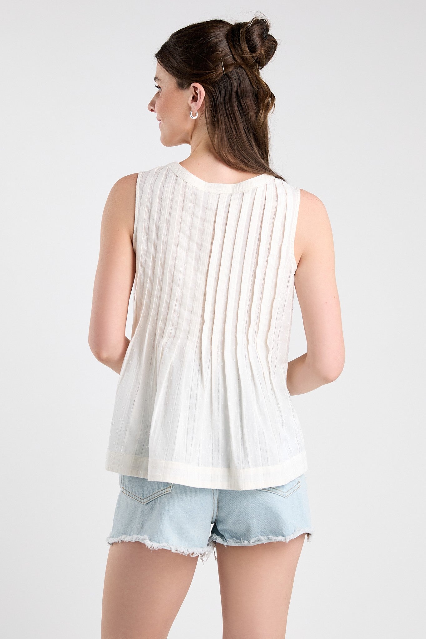 Ivory Pintuck Top
