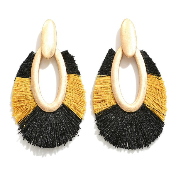 Two Color Tassel Earrings