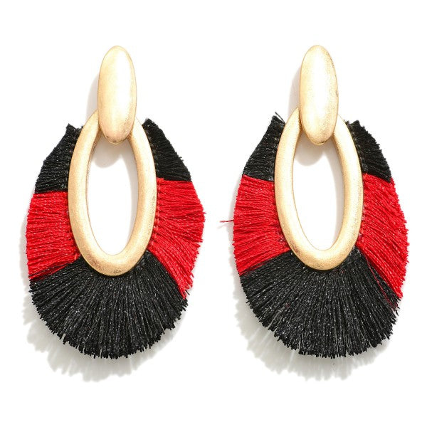 Two Color Tassel Earrings