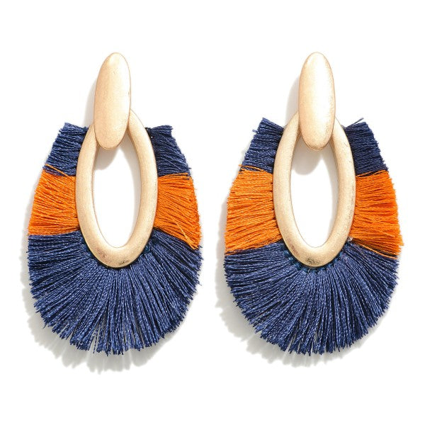 Two Color Tassel Earrings