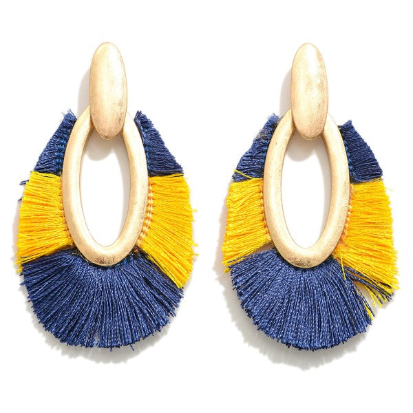 Two Color Tassel Earrings