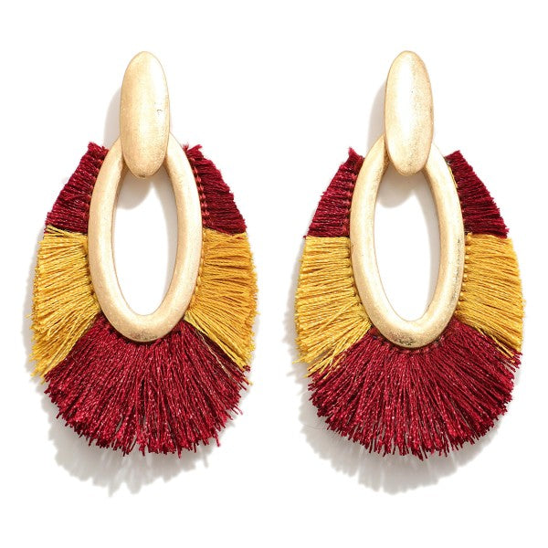 Two Color Tassel Earrings