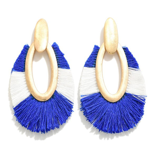 Two Color Tassel Earrings