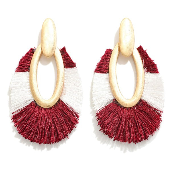 Two Color Tassel Earrings