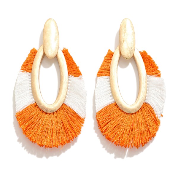 Two Color Tassel Earrings