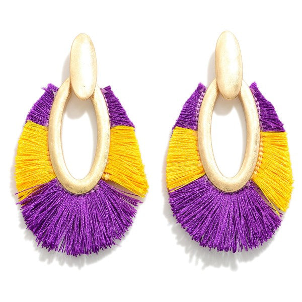 Two Color Tassel Earrings