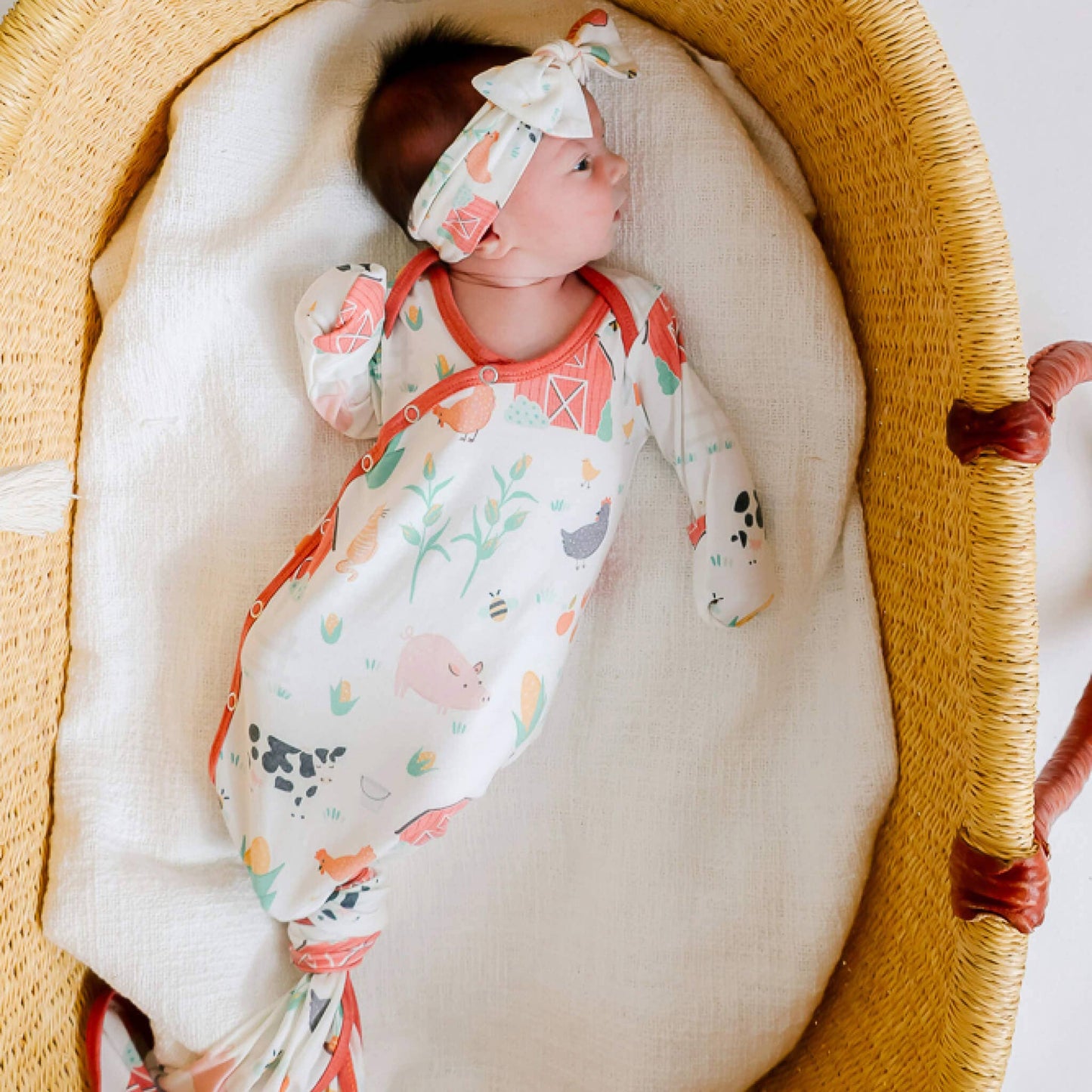 Newborn Knot Gown -Farmstead