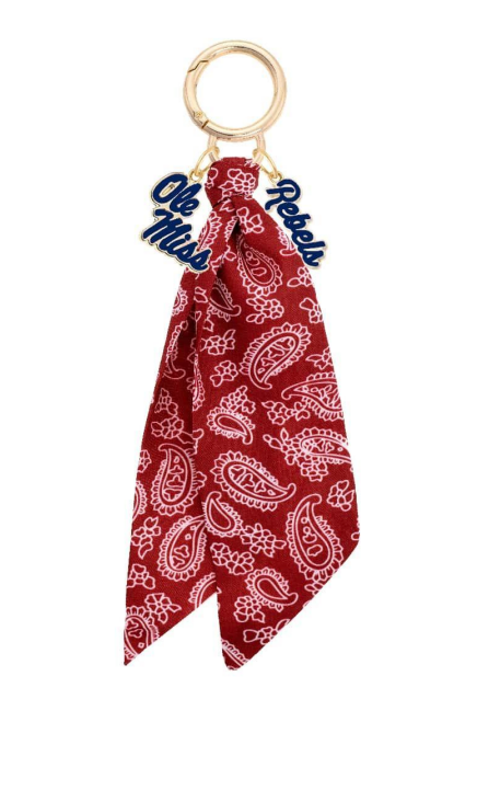 Ole Miss Bandana Bag Charm