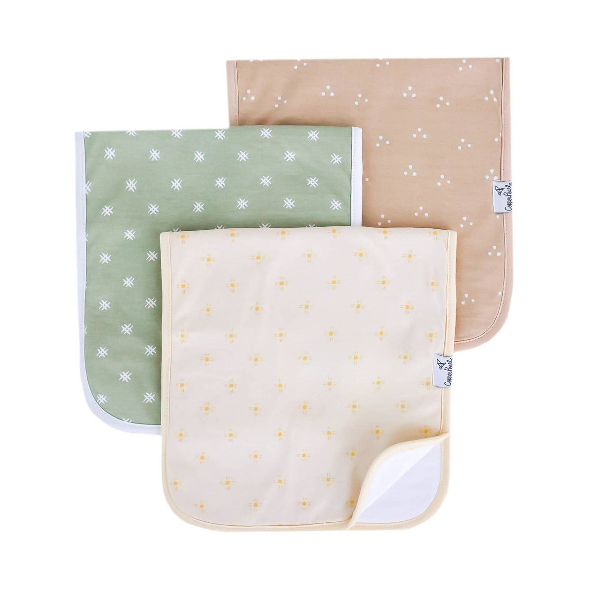 3 Burp Cloths - Santa Fe