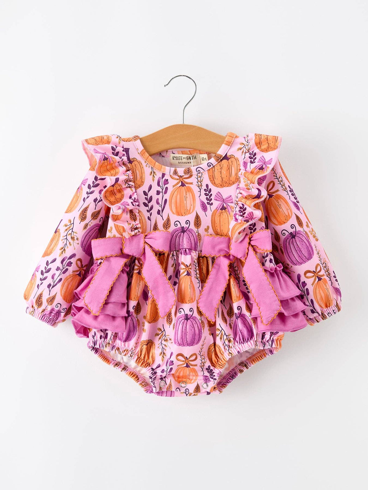 Pumpkin Ruffled Romper