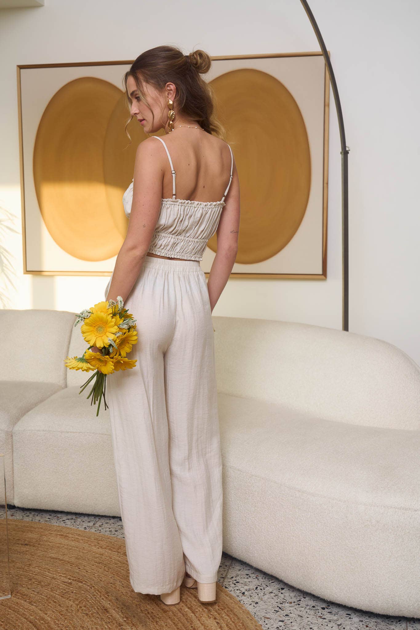 CROP TOP & WIDE LEG PANT SET
